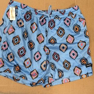 RSQ Blue Geometric Athletic Shorts